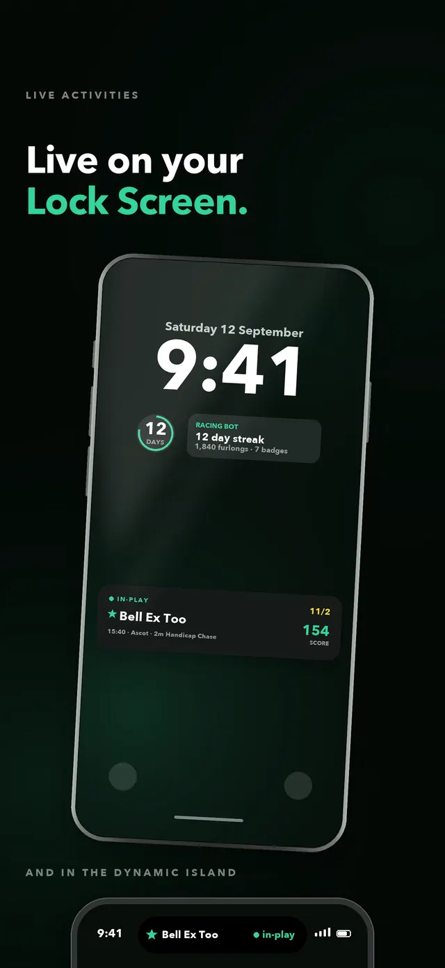 The Racing Bot on the iPhone Lock Screen
